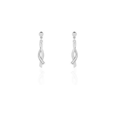 OROVIVO MARIE-ELSA 4 Damen Ohrringe Lang Silber 925 Zirkonia Weiß Spiralförmig, Ohrringe Lang mit Stein OROVIVO MARIE-ELSA 4 Damen Ohrringe Lang Silber 925 Zirkonia Weiß Spiralförmig, Ohrringe Lang mit Stein