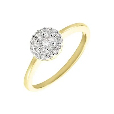OROVIVO Bloom Damen Ring Gold 375 (9 Karat) Diamant Weiß 0,05 ct Kreis B 1,55 mm, Ring mit Stein OROVIVO Bloom Damen Ring Gold 375 (9 Karat) Diamant Weiß 0,05 ct Kreis B 1,55 mm, Ring mit Stein
