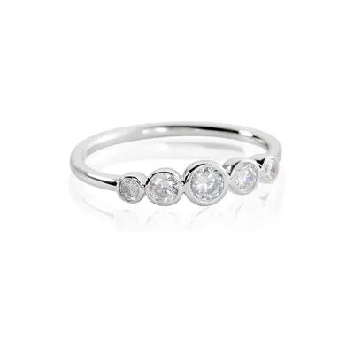 OROVIVO LOTTE Damen Ring Silber 925 Zirkonia Weiß 0,18 ct, Ring mit Stein OROVIVO LOTTE Damen Ring Silber 925 Zirkonia Weiß 0,18 ct, Ring mit Stein