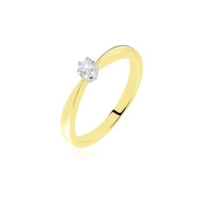 OROVIVO ROME Damen Ring Gold Bicolor 375 (9 Karat) Diamant Weiß 0,1 ct, Ring mit Stein OROVIVO ROME Damen Ring Gold Bicolor 375 (9 Karat) Diamant Weiß 0,1 ct, Ring mit Stein
