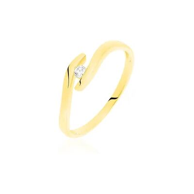 OROVIVO Curonda Damen Ring Gold 375 (9 Karat) Diamant Weiß 0,05 ct, Ring mit Stein OROVIVO Curonda Damen Ring Gold 375 (9 Karat) Diamant Weiß 0,05 ct, Ring mit Stein