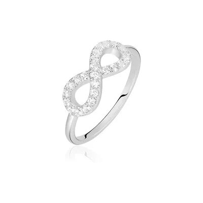 OROVIVO DAVILA 50 Damen Ring Silber 925 Zirkonia Weiß 0,1 ct Unendlichkeit, Ring mit Stein OROVIVO DAVILA 50 Damen Ring Silber 925 Zirkonia Weiß 0,1 ct Unendlichkeit, Ring mit Stein