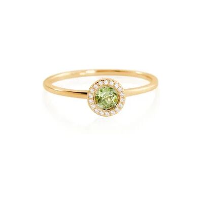 OROVIVO EBRA Damen Ring Gold 375 (9 Karat) Peridot Grün 0,35 ct, Ring mit Stein OROVIVO EBRA Damen Ring Gold 375 (9 Karat) Peridot Grün 0,35 ct, Ring mit Stein