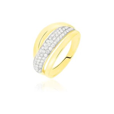 OROVIVO Damen Ring Gold Bicolor 750 (18 Karat) Diamant Weiß 0,02 ct, Ring mit Stein OROVIVO Damen Ring Gold Bicolor 750 (18 Karat) Diamant Weiß 0,02 ct, Ring mit Stein