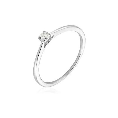 OROVIVO VICTORIA Damen Ring Weißgold 585 (14 Karat) Diamant Weiß 0,11 ct, Ring mit Stein OROVIVO VICTORIA Damen Ring Weißgold 585 (14 Karat) Diamant Weiß 0,11 ct, Ring mit Stein