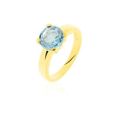 OROVIVO BAGA Damen Ring Gold 375 (9 Karat) Topas Blau 0,37 ct, Ring mit Stein OROVIVO BAGA Damen Ring Gold 375 (9 Karat) Topas Blau 0,37 ct, Ring mit Stein