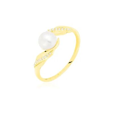 OROVIVO ANTOINETTE Damen Ring Gold 375 (9 Karat) Zuchtperle Perlmutt, Ring mit Stein OROVIVO ANTOINETTE Damen Ring Gold 375 (9 Karat) Zuchtperle Perlmutt, Ring mit Stein