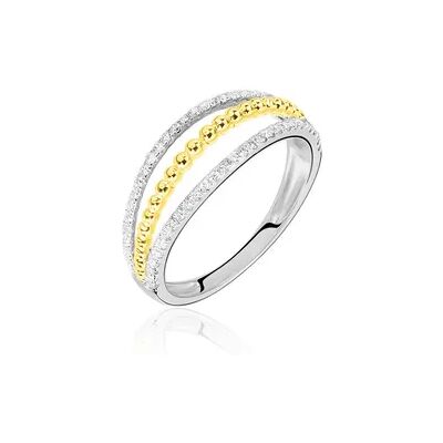 OROVIVO LULU 2 Damen Ring Gold Bicolor 750 (18 Karat) Diamant Weiß 0,26 ct, Ring mit Stein OROVIVO LULU 2 Damen Ring Gold Bicolor 750 (18 Karat) Diamant Weiß 0,26 ct, Ring mit Stein
