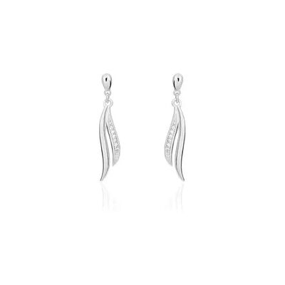 OROVIVO MARIE-ELSA 1 Damen Ohrringe Lang Silber 925 Zirkonia Weiß Welle, Ohrringe Lang mit Stein OROVIVO MARIE-ELSA 1 Damen Ohrringe Lang Silber 925 Zirkonia Weiß Welle, Ohrringe Lang mit Stein