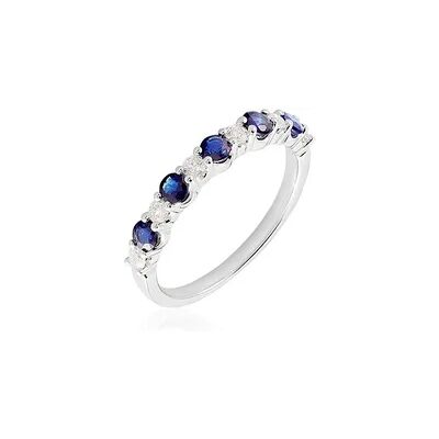 OROVIVO Myla Damen Ring Weißgold 585 (14 Karat) Saphir Blau 0,65 ct, Ring mit Stein OROVIVO Myla Damen Ring Weißgold 585 (14 Karat) Saphir Blau 0,65 ct, Ring mit Stein