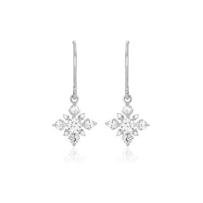 OROVIVO FLOKY Damen Ohrringe Lang Silber Silber 925 Zirkonia Weiß Schneeflocke, Ohrringe Lang mit Stein OROVIVO FLOKY Damen Ohrringe Lang Silber Silber 925 Zirkonia Weiß Schneeflocke, Ohrringe Lang mit Stein