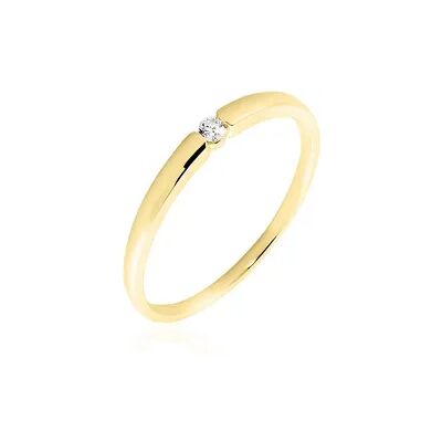 OROVIVO SANINA Damen Ring Gold 585 (14 Karat) Diamant Weiß 0,04 ct, Ring mit Stein OROVIVO SANINA Damen Ring Gold 585 (14 Karat) Diamant Weiß 0,04 ct, Ring mit Stein