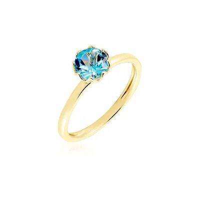 OROVIVO MILY Damen Ring Gold 585 (14 Karat) Topas Blau 1,02 ct, Ring mit Stein OROVIVO MILY Damen Ring Gold 585 (14 Karat) Topas Blau 1,02 ct, Ring mit Stein