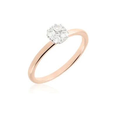 OROVIVO BINA Damen Ring Rosegold 375 (9 Karat) Zirkonia Weiß B 1,85 mm, Ring mit Stein OROVIVO BINA Damen Ring Rosegold 375 (9 Karat) Zirkonia Weiß B 1,85 mm, Ring mit Stein