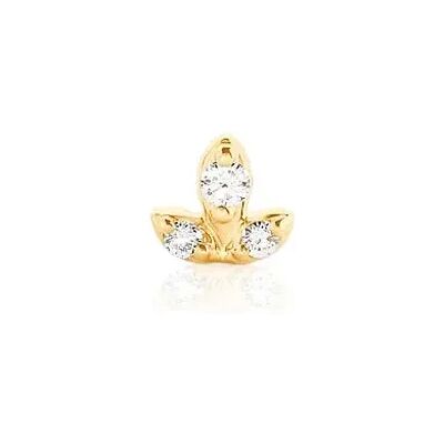 OROVIVO ORAYA Damen Piercing Gold 375 (9 Karat) Synthetischer Diamant Weiß 0,01 ct, Piercing mit Stein OROVIVO ORAYA Damen Piercing Gold 375 (9 Karat) Synthetischer Diamant Weiß 0,01 ct, Piercing mit Stein
