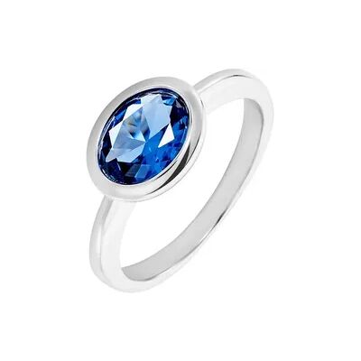 OROVIVO Olivia Damen Ring Silber 925 Glas Blau Oval, Ring mit Stein OROVIVO Olivia Damen Ring Silber 925 Glas Blau Oval, Ring mit Stein