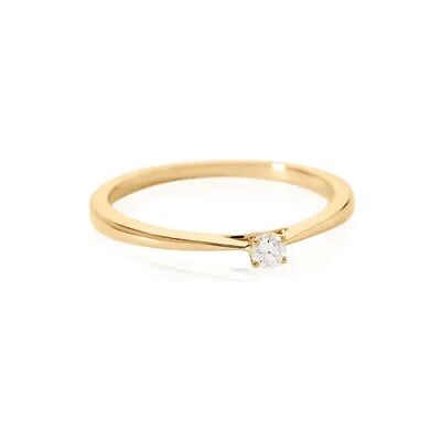 OROVIVO VICTORIA Damen Ring Gold 585 (14 Karat) Diamant Weiß 0,060 ct, Ring mit Stein OROVIVO VICTORIA Damen Ring Gold 585 (14 Karat) Diamant Weiß 0,060 ct, Ring mit Stein