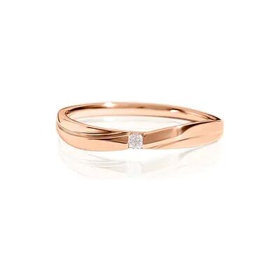 OROVIVO ARISTEA Damen Ring Gold 585 (14 Karat) Diamant Weiß 0,03 ct, Ring mit Stein OROVIVO ARISTEA Damen Ring Gold 585 (14 Karat) Diamant Weiß 0,03 ct, Ring mit Stein