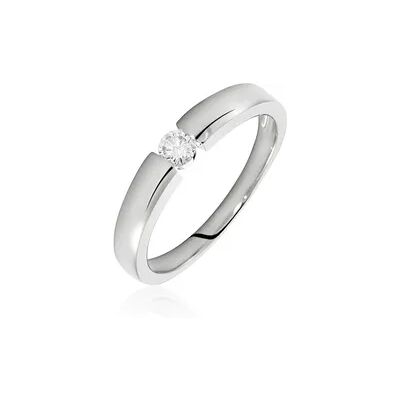 OROVIVO Valencia Damen Ring Weißgold 375 (9 Karat) Diamant Weiß 0,15 ct Kreis, Ring mit Stein OROVIVO Valencia Damen Ring Weißgold 375 (9 Karat) Diamant Weiß 0,15 ct Kreis, Ring mit Stein