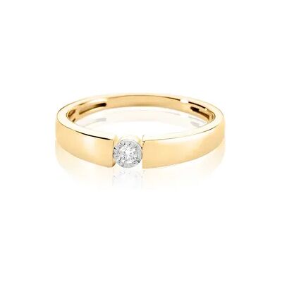 OROVIVO ELOURA Damen Ring Gold 585 (14 Karat) Diamant Weiß 0,05 ct Kreis, Ring mit Stein OROVIVO ELOURA Damen Ring Gold 585 (14 Karat) Diamant Weiß 0,05 ct Kreis, Ring mit Stein