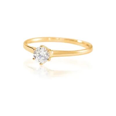 OROVIVO CHARLENE Damen Ring Gold 585 (14 Karat) Diamant Weiß 0,4 ct B 1,8 mm, Ring mit Stein OROVIVO CHARLENE Damen Ring Gold 585 (14 Karat) Diamant Weiß 0,4 ct B 1,8 mm, Ring mit Stein