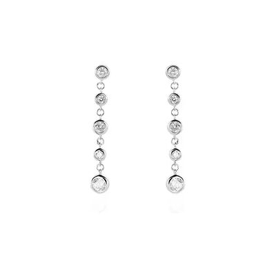 OROVIVO MELI Damen Ohrringe Lang Silber 925 Zirkonia Weiß 2,04 ct, Ohrringe Lang mit Stein OROVIVO MELI Damen Ohrringe Lang Silber 925 Zirkonia Weiß 2,04 ct, Ohrringe Lang mit Stein