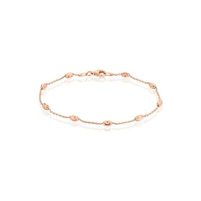 OROVIVO ANKER S DIA. KUGEL Damen Armband Silber rosevergoldet 925 Oval, Armband ohne Stein OROVIVO ANKER S DIA. KUGEL Damen Armband Silber rosevergoldet 925 Oval, Armband ohne Stein