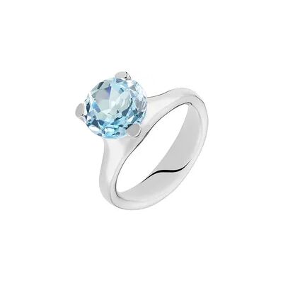 OROVIVO HAKKO Damen Ring Weißgold 375 (9 Karat) Topas Blau 4,5 ct, Ring mit Stein OROVIVO HAKKO Damen Ring Weißgold 375 (9 Karat) Topas Blau 4,5 ct, Ring mit Stein