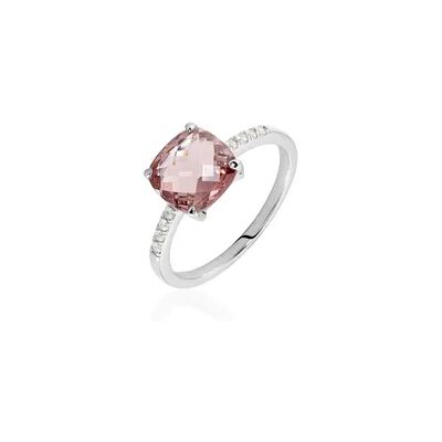 OROVIVO Rosi Damen Ring Silber Silber 925 Zirkonia Rosé Hexagon, Ring mit Stein OROVIVO Rosi Damen Ring Silber Silber 925 Zirkonia Rosé Hexagon, Ring mit Stein