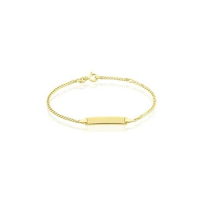 OROVIVO PANZER ID Kinder ID Armband Gold 375 (9 Karat) Rechteckig B 2,1 mm, ID Armband ohne Stein OROVIVO PANZER ID Kinder ID Armband Gold 375 (9 Karat) Rechteckig B 2,1 mm, ID Armband ohne Stein