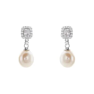 OROVIVO DESPINA Damen Ohrringe Lang Silber 925 Zuchtperle Weiß 1,72 ct, Ohrringe Lang mit Stein OROVIVO DESPINA Damen Ohrringe Lang Silber 925 Zuchtperle Weiß 1,72 ct, Ohrringe Lang mit Stein