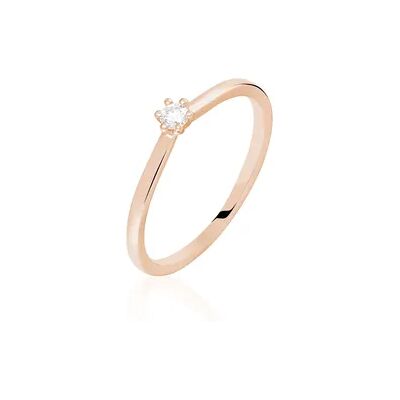 OROVIVO MERLE Damen Ring Rosegold 375 (9 Karat) Diamant Weiß 0,07 ct, Ring mit Stein OROVIVO MERLE Damen Ring Rosegold 375 (9 Karat) Diamant Weiß 0,07 ct, Ring mit Stein