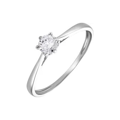 OROVIVO KRAPPE 6 Damen Ring Weißgold 375 (9 Karat) Zirkonia Weiß 0,48 ct, Ring mit Stein OROVIVO KRAPPE 6 Damen Ring Weißgold 375 (9 Karat) Zirkonia Weiß 0,48 ct, Ring mit Stein