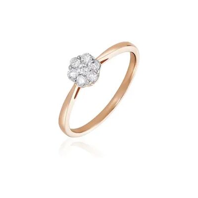 OROVIVO MERULA Damen Ring Rosegold 375 (9 Karat) Diamant Weiß 0,16 ct, Ring mit Stein OROVIVO MERULA Damen Ring Rosegold 375 (9 Karat) Diamant Weiß 0,16 ct, Ring mit Stein