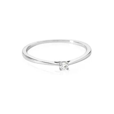 OROVIVO VICTORIA Damen Ring Weißgold 585 (14 Karat) Diamant Weiß 0,060 ct, Ring mit Stein OROVIVO VICTORIA Damen Ring Weißgold 585 (14 Karat) Diamant Weiß 0,060 ct, Ring mit Stein