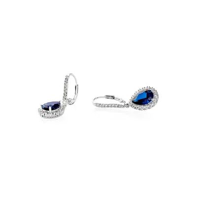 OROVIVO KAROLINA Damen Ohrringe Lang Silber 925 Synthetischer Stein Blau 2,67 ct Tropfen, Ohrringe Lang mit Stein OROVIVO KAROLINA Damen Ohrringe Lang Silber 925 Synthetischer Stein Blau 2,67 ct Tropfen, Ohrringe Lang mit Stein