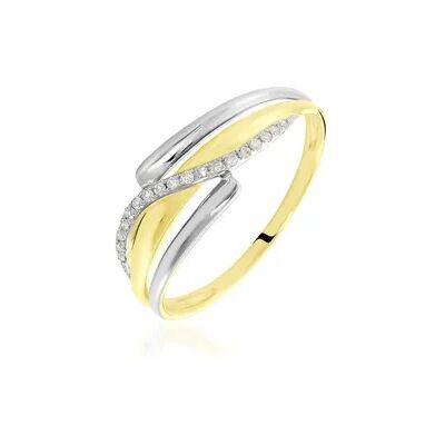 OROVIVO BODIL Damen Ring Gold 375 (9 Karat) Diamant Weiß 0,05 ct Welle, Ring mit Stein OROVIVO BODIL Damen Ring Gold 375 (9 Karat) Diamant Weiß 0,05 ct Welle, Ring mit Stein