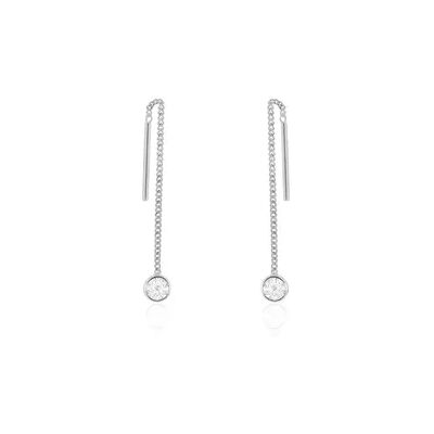 OROVIVO Damen Ohrringe Lang Silber 925 Zirkonia Weiß, Ohrringe Lang mit Stein OROVIVO Damen Ohrringe Lang Silber 925 Zirkonia Weiß, Ohrringe Lang mit Stein