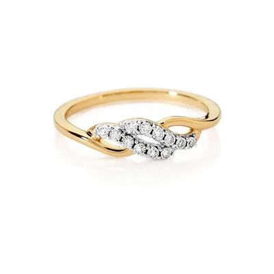 OROVIVO THEKLA Damen Ring Gold 375 (9 Karat) Diamant Weiß 0,04 ct, Ring mit Stein OROVIVO THEKLA Damen Ring Gold 375 (9 Karat) Diamant Weiß 0,04 ct, Ring mit Stein