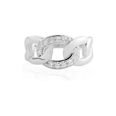 OROVIVO THIA Damen Ring Silber 925 Zirkonia Weiß 0,1 ct, Ring mit Stein OROVIVO THIA Damen Ring Silber 925 Zirkonia Weiß 0,1 ct, Ring mit Stein