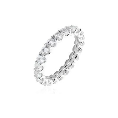OROVIVO MYRIAM Damen Ring Silber 925 Zirkonia Weiß 3,87 ct B 3 mm, Ring mit Stein OROVIVO MYRIAM Damen Ring Silber 925 Zirkonia Weiß 3,87 ct B 3 mm, Ring mit Stein
