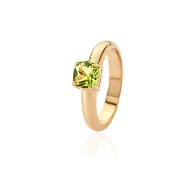 OROVIVO ZURI Damen Ring Vergoldet Zirkonia Grün B 3 mm, Ring mit Stein OROVIVO ZURI Damen Ring Vergoldet Zirkonia Grün B 3 mm, Ring mit Stein