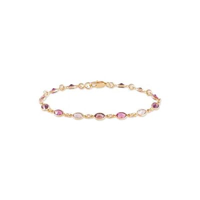 OROVIVO ILVAAE 2 Damen Armband Vergoldet 750 Kristall Rosé, Armband mit Stein OROVIVO ILVAAE 2 Damen Armband Vergoldet 750 Kristall Rosé, Armband mit Stein