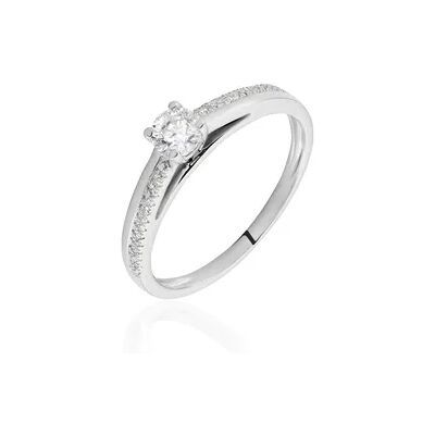 OROVIVO ALEXANDRA Damen Ring Weißgold 375 (9 Karat) Diamant Weiß 0,25 ct, Ring mit Stein OROVIVO ALEXANDRA Damen Ring Weißgold 375 (9 Karat) Diamant Weiß 0,25 ct, Ring mit Stein