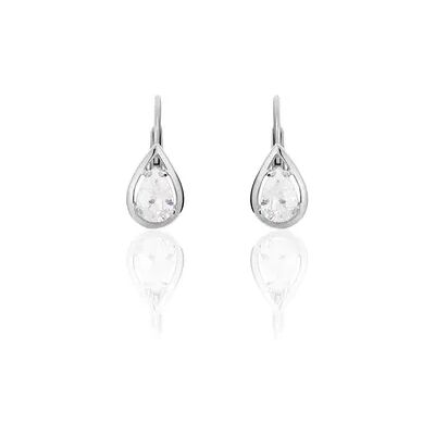 OROVIVO LISEL Damen Ohrringe Lang Silber 925 Zirkonia Weiß Tropfen, Ohrringe Lang mit Stein OROVIVO LISEL Damen Ohrringe Lang Silber 925 Zirkonia Weiß Tropfen, Ohrringe Lang mit Stein