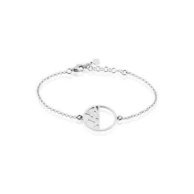 OROVIVO VYARNA Damen Armband Silber Silber 925 Perlmutt Weiß Kreis, Armband mit Stein OROVIVO VYARNA Damen Armband Silber Silber 925 Perlmutt Weiß Kreis, Armband mit Stein