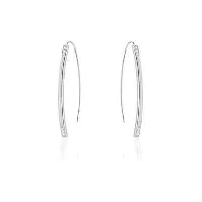 OROVIVO Damen Ohrringe Lang Silber 925 Zirkonia Weiß 0,06 ct, Ohrringe Lang mit Stein OROVIVO Damen Ohrringe Lang Silber 925 Zirkonia Weiß 0,06 ct, Ohrringe Lang mit Stein