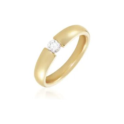 OROVIVO Lisboa Damen Ring Gold 750 (18 Karat) Diamant Weiß 0,2 ct, Ring mit Stein OROVIVO Lisboa Damen Ring Gold 750 (18 Karat) Diamant Weiß 0,2 ct, Ring mit Stein