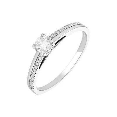 OROVIVO ALEXANDRA Damen Ring Weißgold 375 (9 Karat) Diamant Weiß 0,3 ct, Ring mit Stein OROVIVO ALEXANDRA Damen Ring Weißgold 375 (9 Karat) Diamant Weiß 0,3 ct, Ring mit Stein