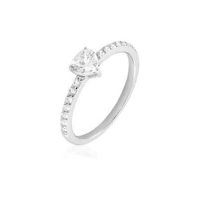 OROVIVO BILLIE Damen Ring Silber 925 Zirkonia Weiß 0,68 ct Herz, Ring mit Stein OROVIVO BILLIE Damen Ring Silber 925 Zirkonia Weiß 0,68 ct Herz, Ring mit Stein